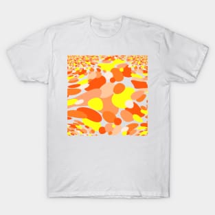 60's Retro Groovy Dots in Orange and Yellow - Abstract T-Shirt